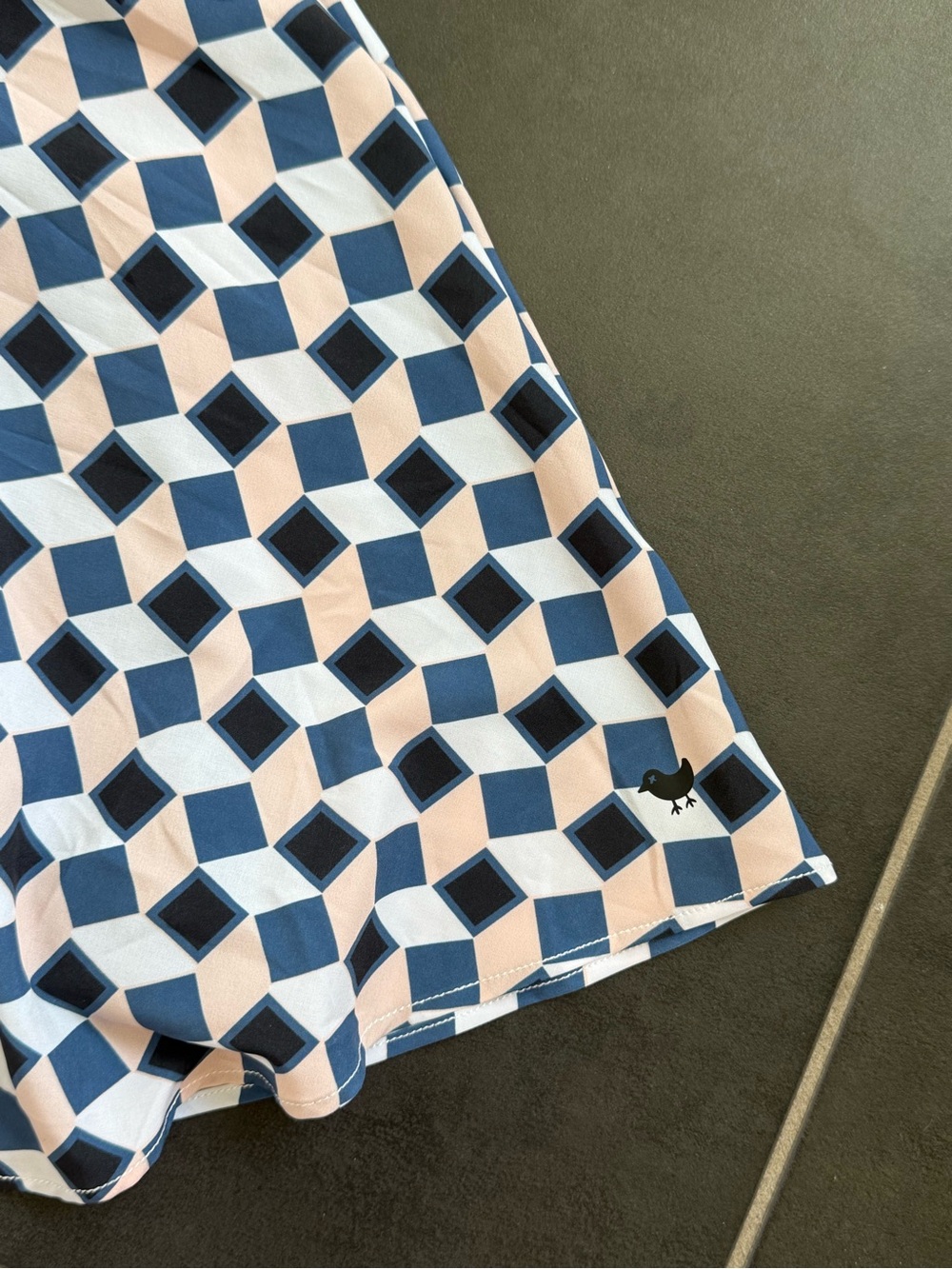 Bad Birdie Women's Navy Blush Geo Pattern Athletic Golf Skirt Size M - Picture 2 of 4